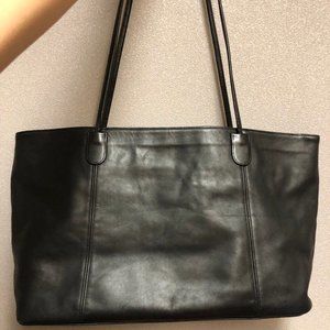 Coach Black Leather Tote Bag